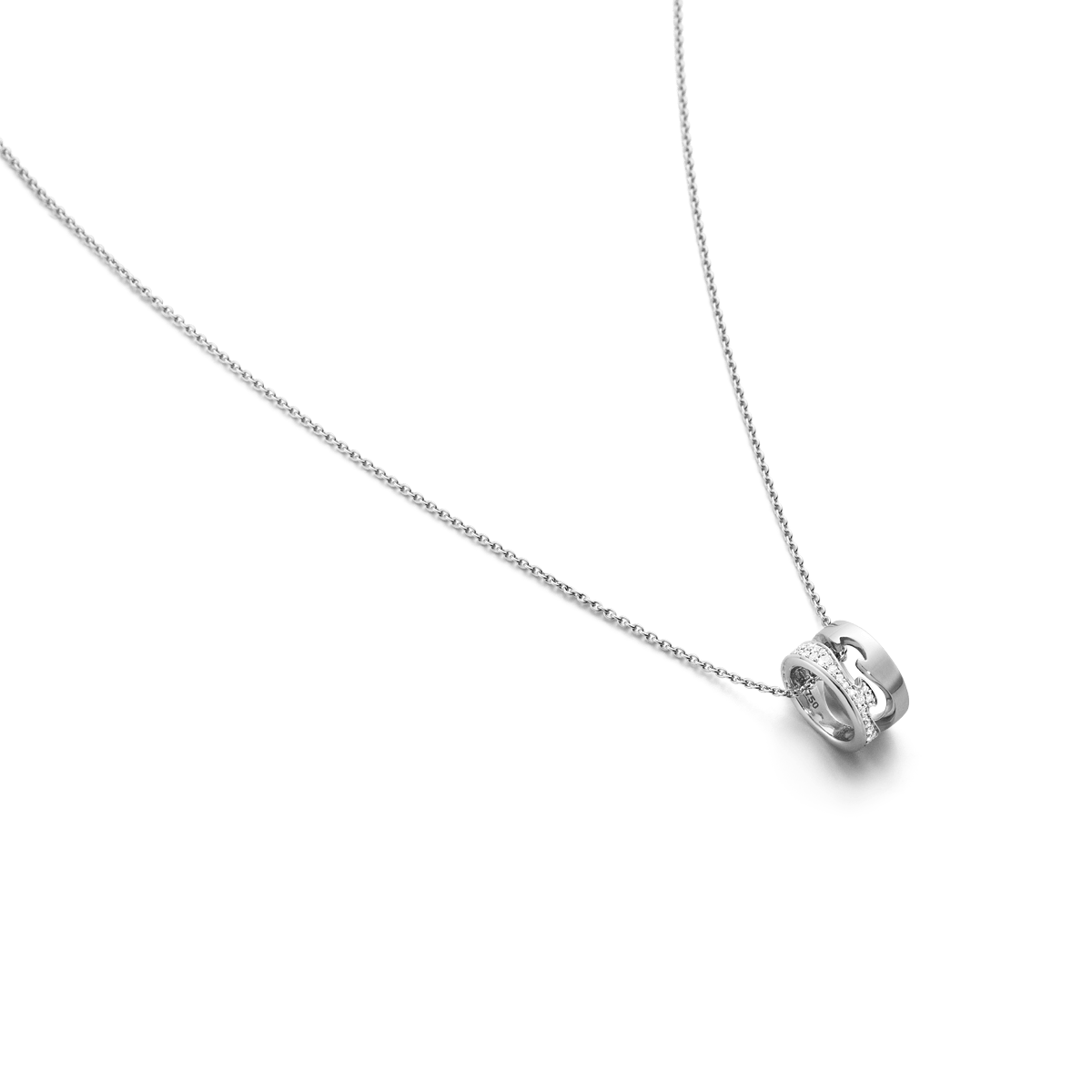 Fusion 18 Kt. white gold open pendant | Georg Jensen