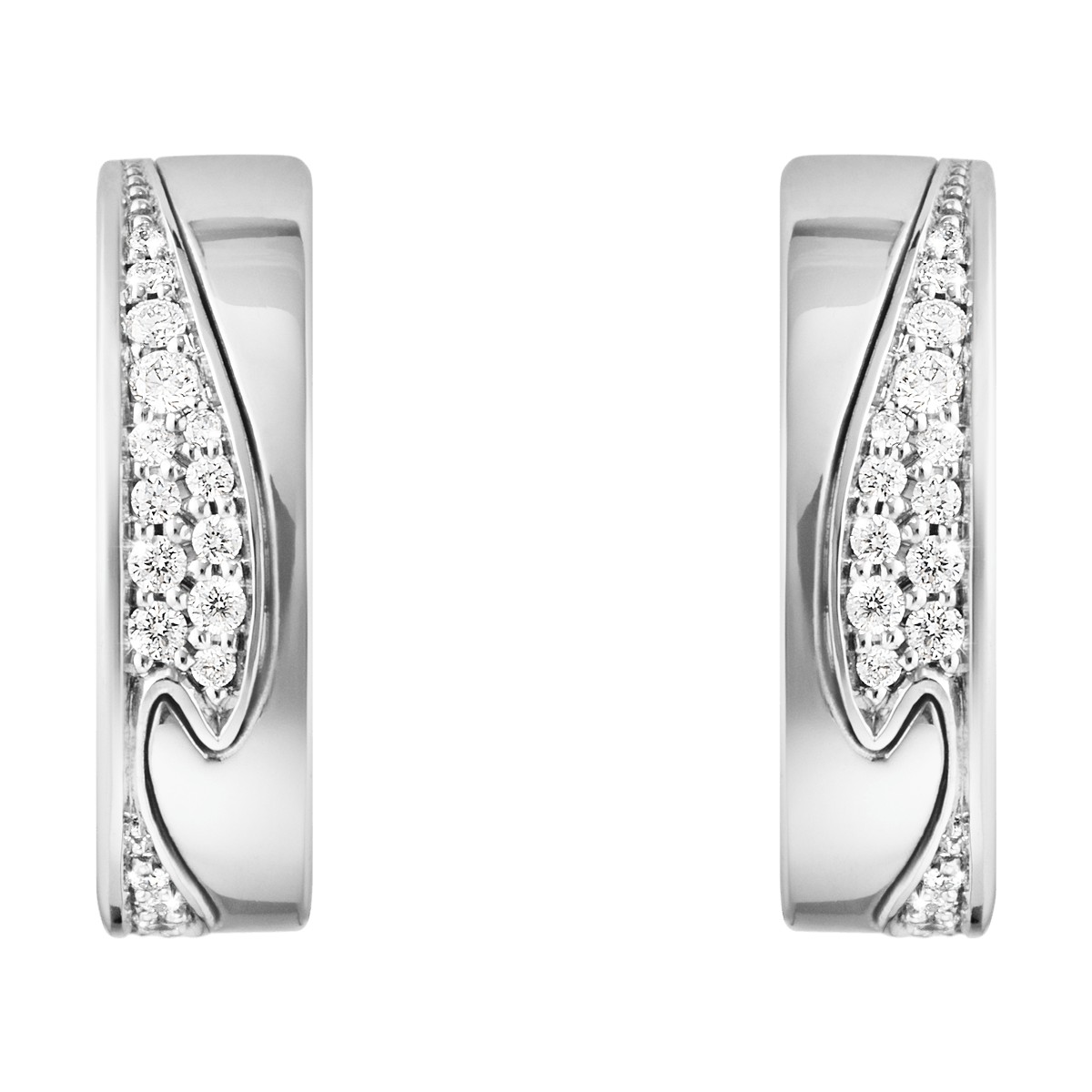 フュージョン(FUSION) イヤークリップ 18K ホワイトゴールド + パヴェダイヤモンド 0 1