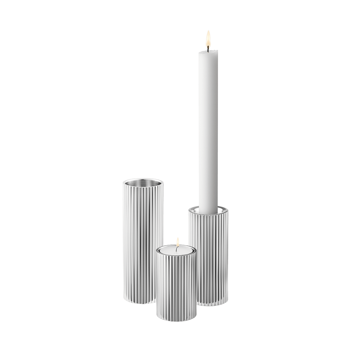 BERNADOTTE Tealight/Taper Candle Holder set, 3 pcs - Design Inspired by Sigvard Bernadotte 1 2