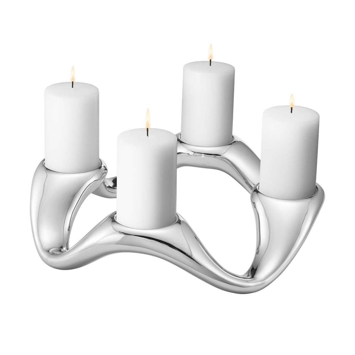 COBRA rund lysestage til 4 bloklys 1 2