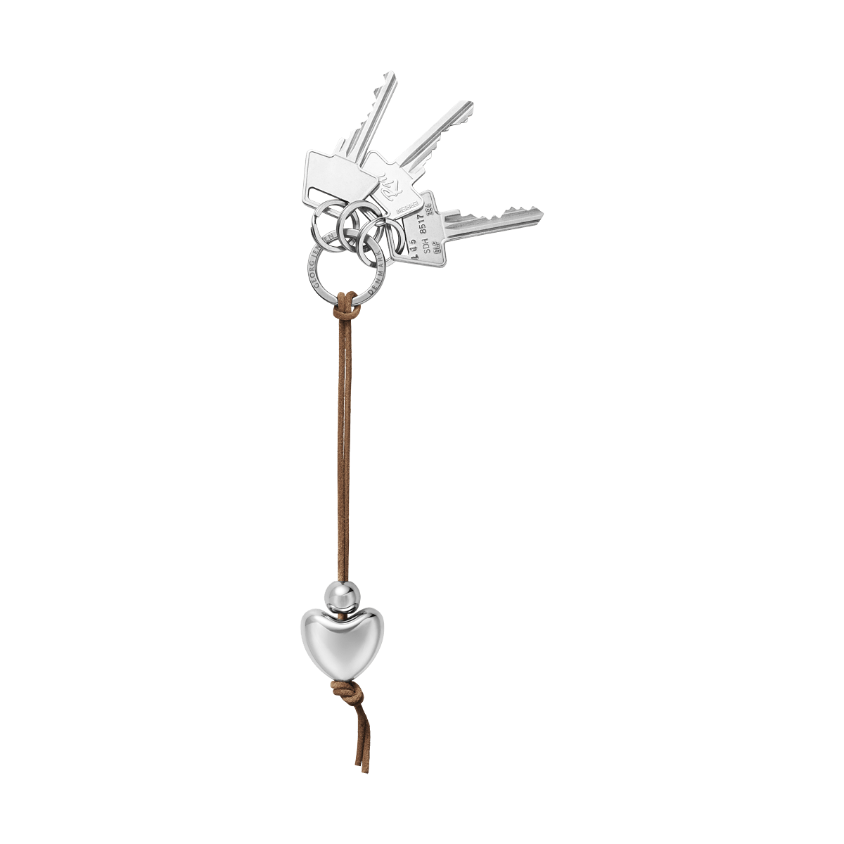 KEYRING HEART レザーストラップ付き I Georg Jensen KEYRING HEART レザーストラップ付き I Georg Jensen