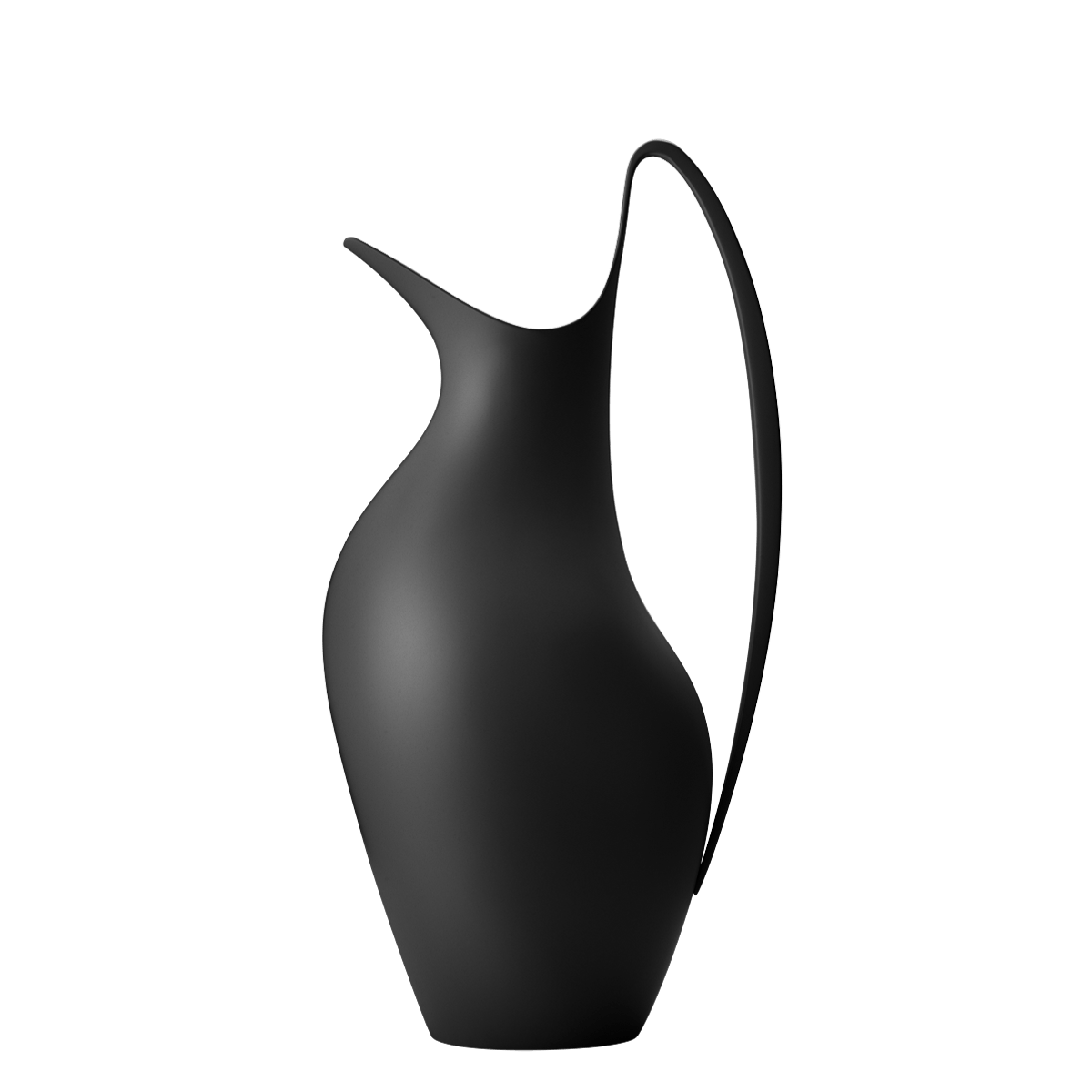 Seema Clear Pitcher in Stainless Steel Black | Arhaus