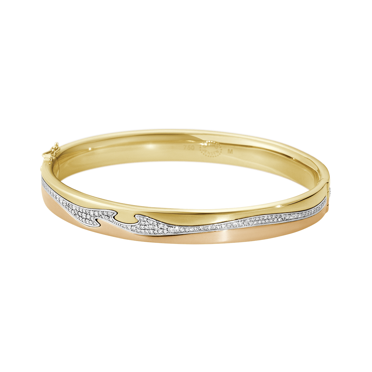 Fusion 18 Kt. yellow gold bangle with white diamonds | Georg Fusion 18 Kt. yellow gold bangle with white diamonds | Georg