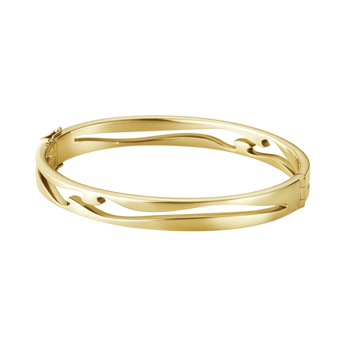 Fusion 18kt yellow gold open bangle | Georg Jensen