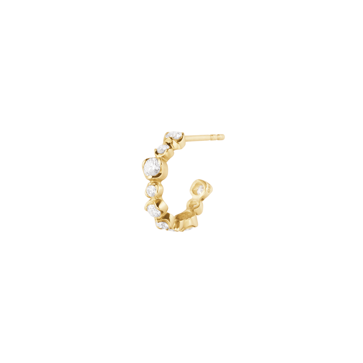 GEORG JENSEN SIGNATURE DIAMONDS イヤーフープ - 18Kゴールド
