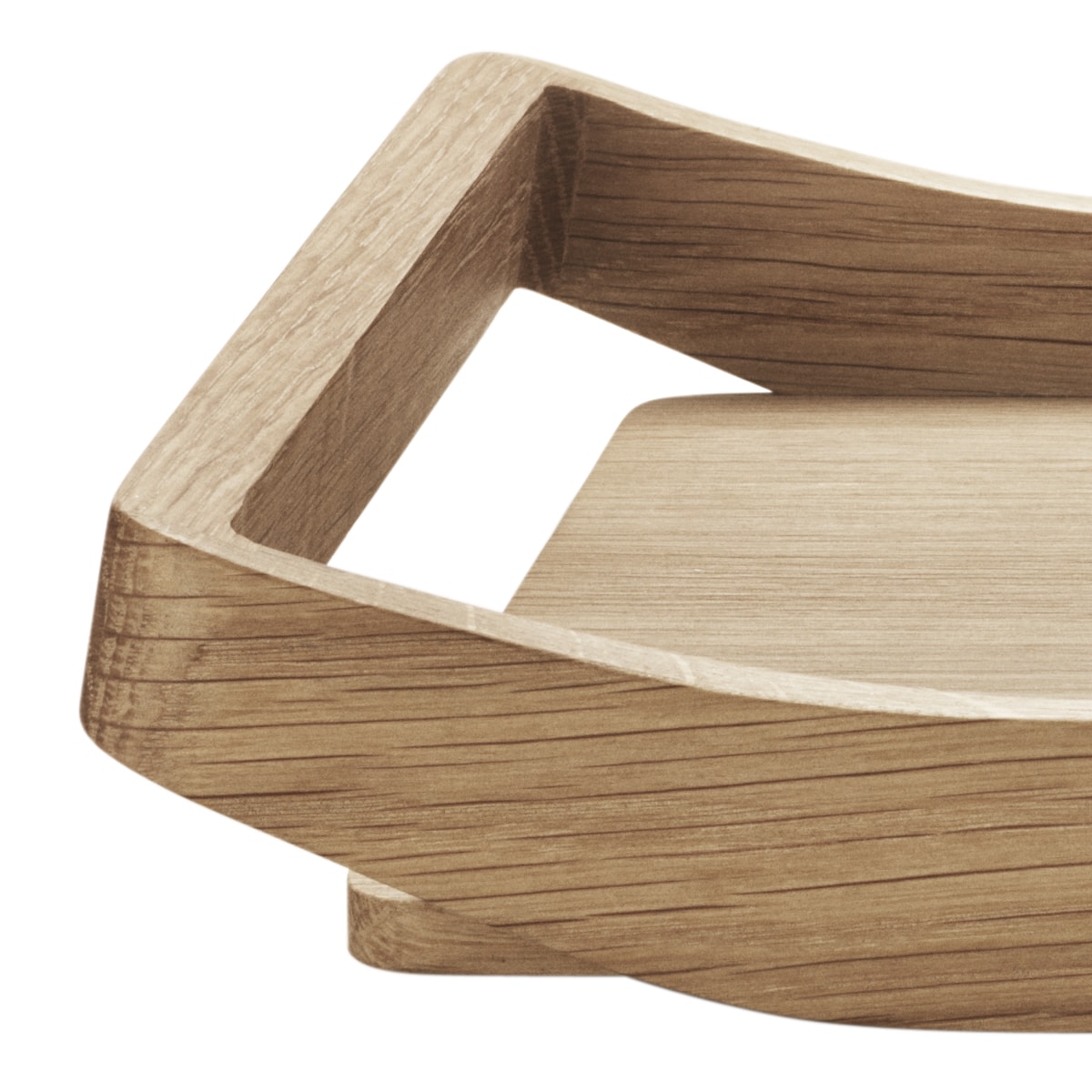 BARBRY stylish curved wooden tray in oak Georg Jensen