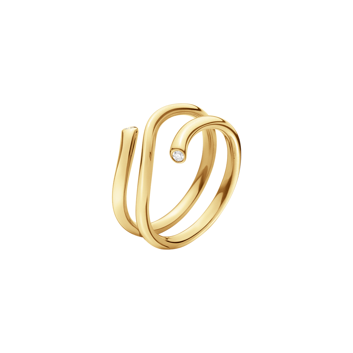 Magic yellow gold ring with diamonds | Georg Jensen Magic yellow gold ring with diamonds | Georg Jensen