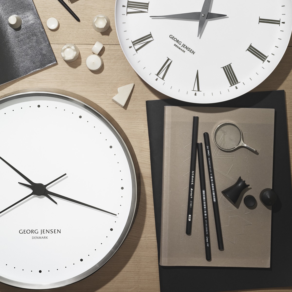 KOPPEL wall clock in stainless steel 30cm Georg Jensen