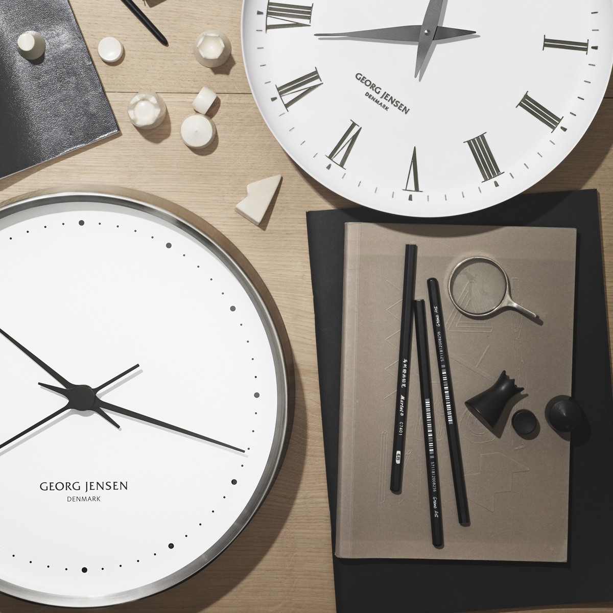 KOPPEL wall clock in stainless steel, 30cm | Georg Jensen