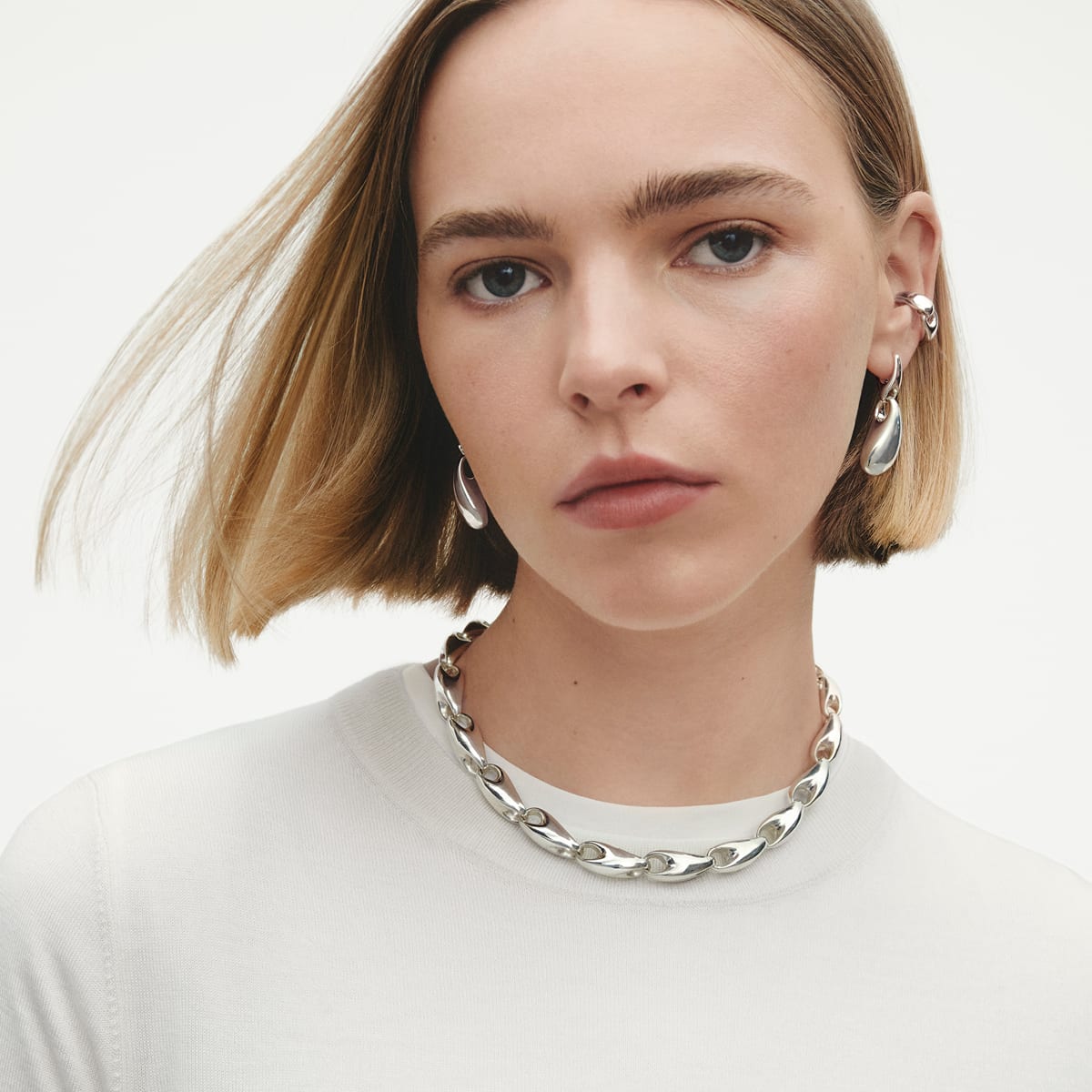 スターリングシルバー製 Georg Jensen Reflect イヤーカフ スターリングシルバー製 Georg Jensen Reflect イヤーカフ