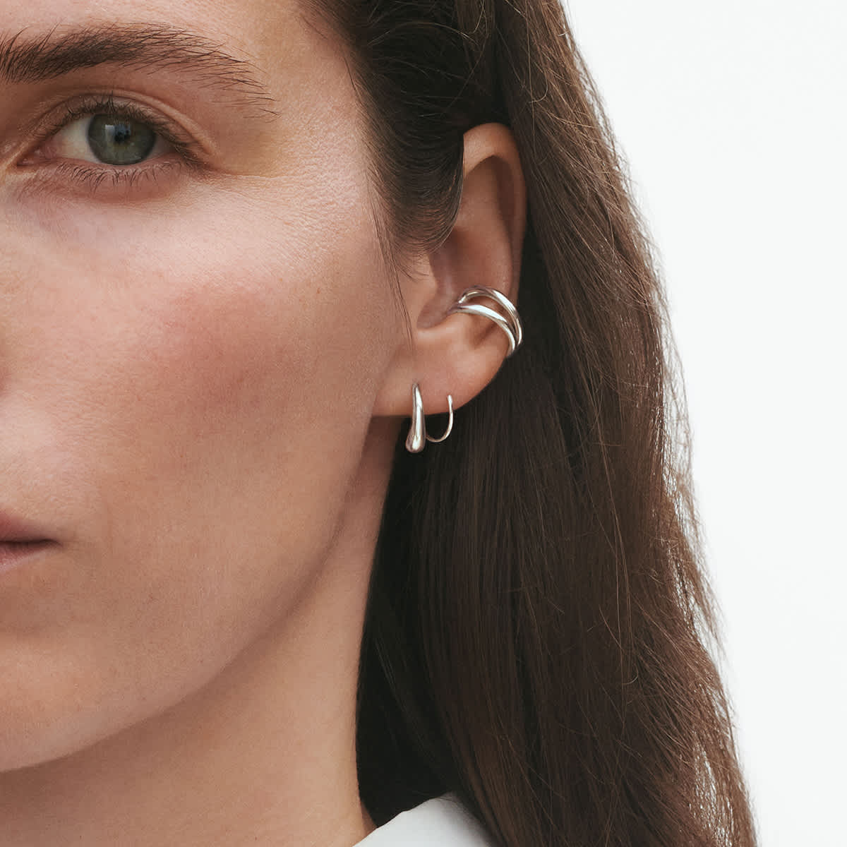 Mercy swirl spiral earring in sterling silver | Georg Jensen Mercy swirl spiral earring in sterling silver | Georg Jensen