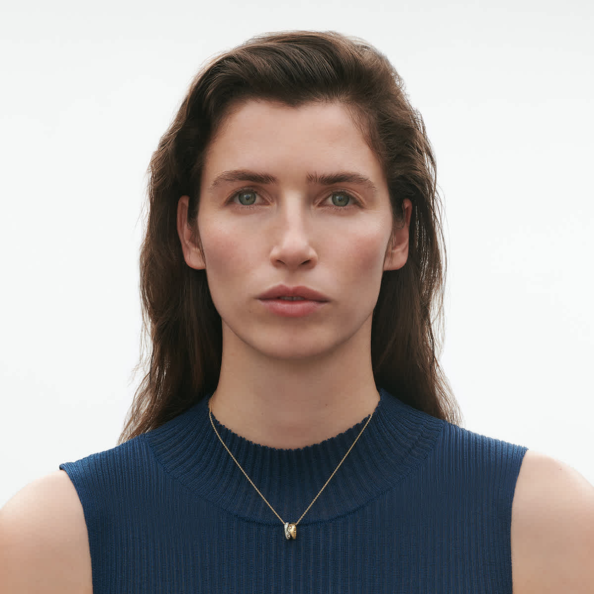Fusion open pendant in 18kt yellow and white gold | Georg Jensen Fusion open pendant in 18kt yellow and white gold | Georg Jensen