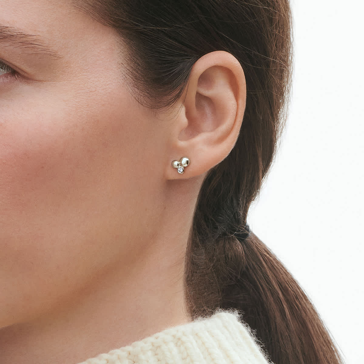 Moonlight Grapes earrings in sterling silver with diamonds Moonlight Grapes earrings in sterling silver with diamonds