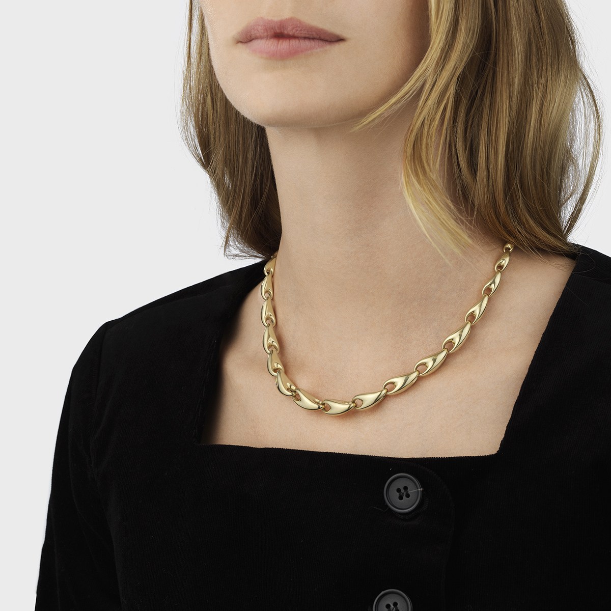 REFLECT Link necklace, large, in 18kt gold