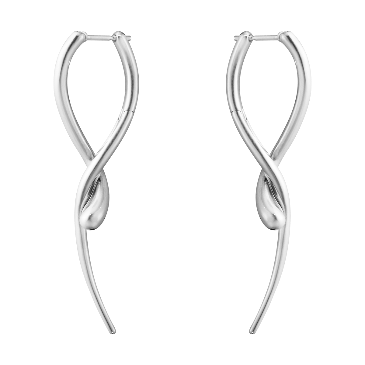 Mercy long dangle earring in sterling silver | Georg Jensen