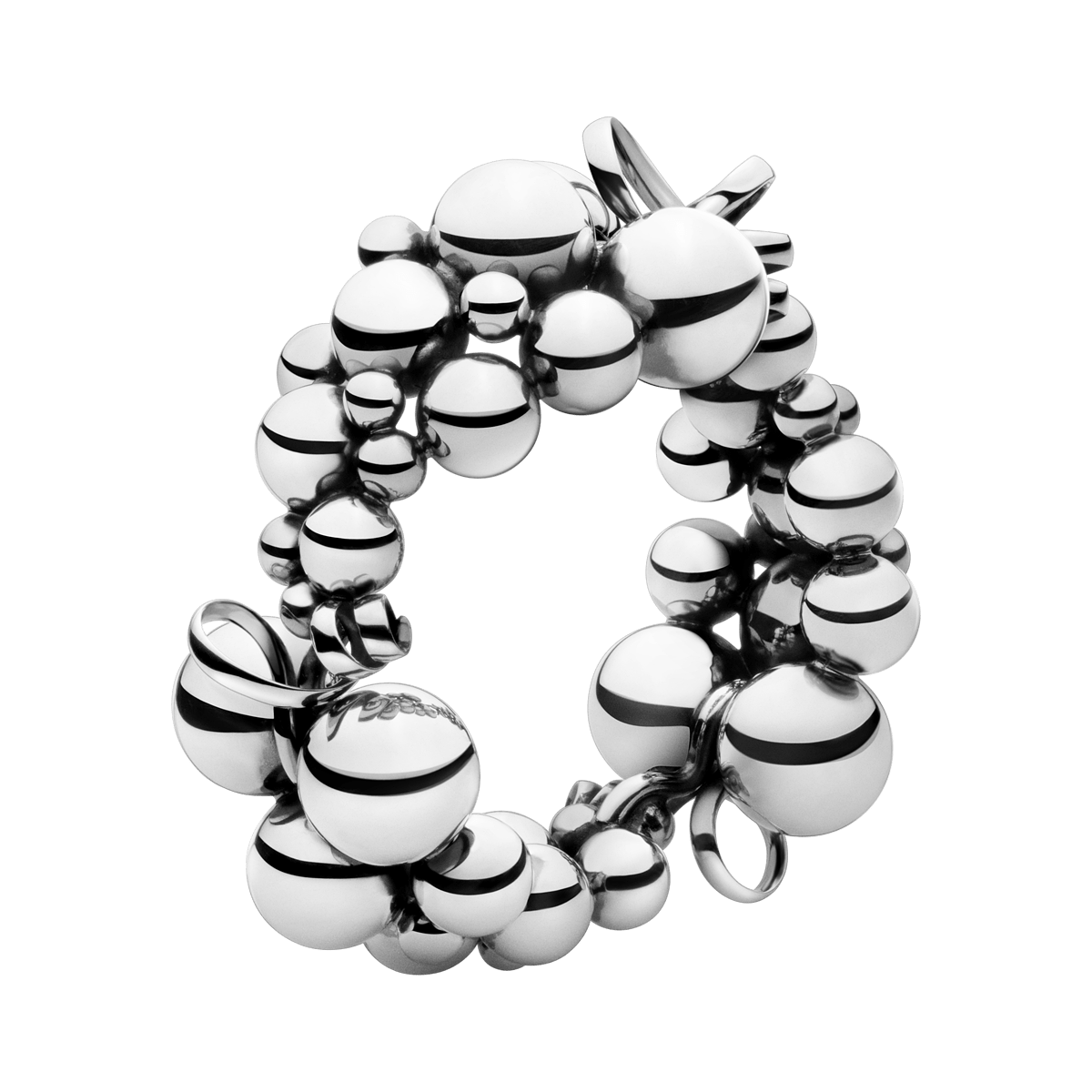 Moonlight grapes oxidised sterling silver bracelet | Georg