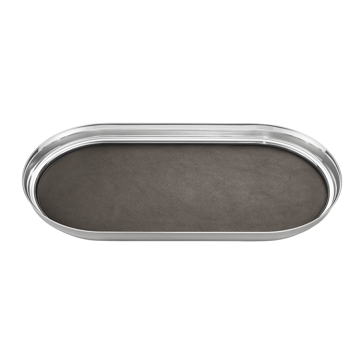 MANHATTAN sleek tray in steel and leather | Georg Jensen