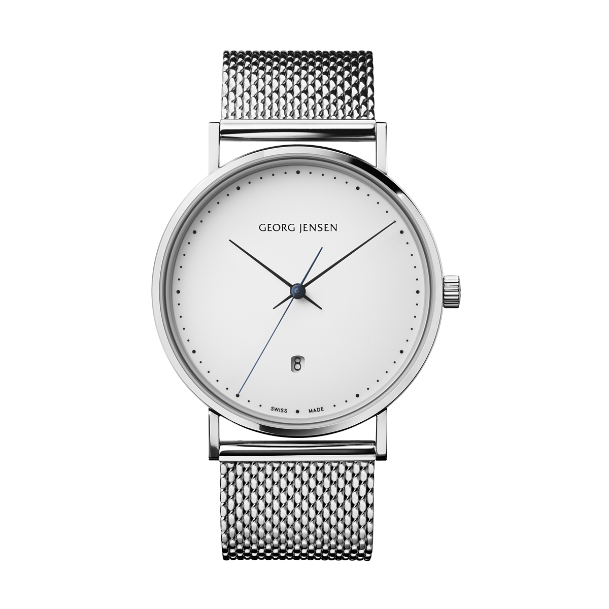 Koppel 41mm stainless steel mesh watch strap Georg Jensen