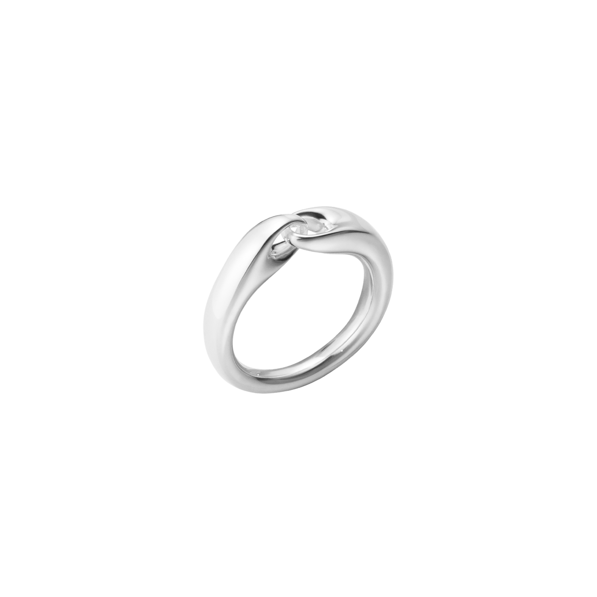 Georg Jensen Sterling Silver Reflect Interlocked Ring - Silver