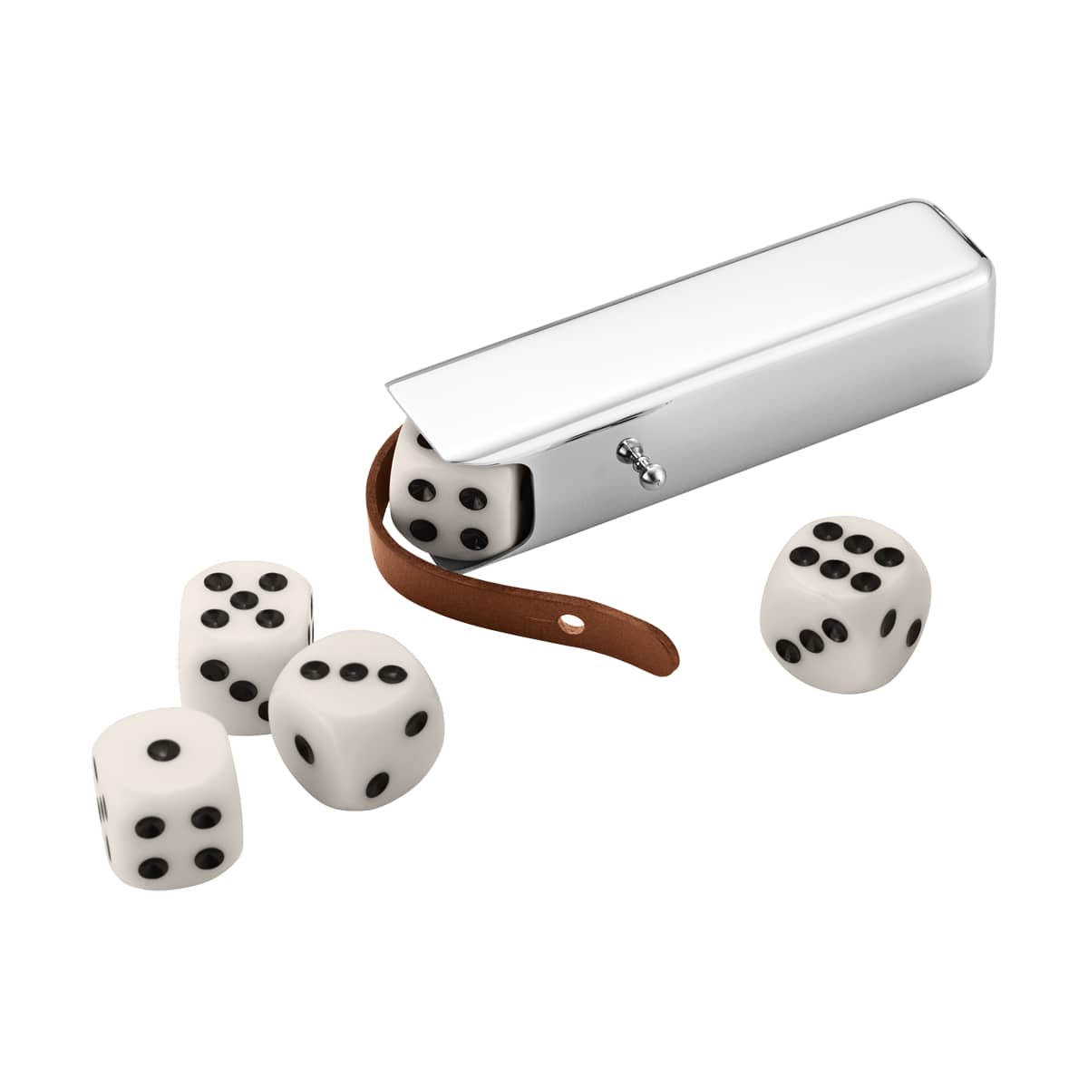 Kostky v pouzdře SKY, set 5 ks - Georg Jensen