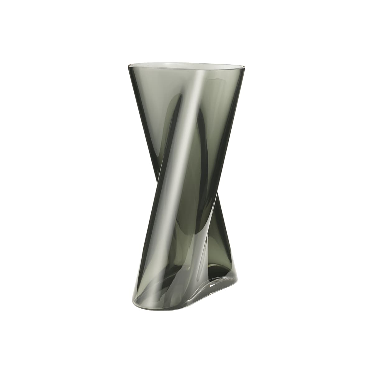 Skleněná váza Lituus kouřová, velká - Georg Jensen