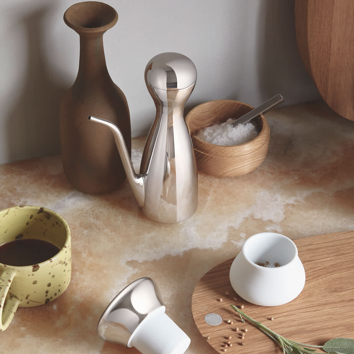 Dóza na sůl se lžičkou Alfredo - Georg Jensen