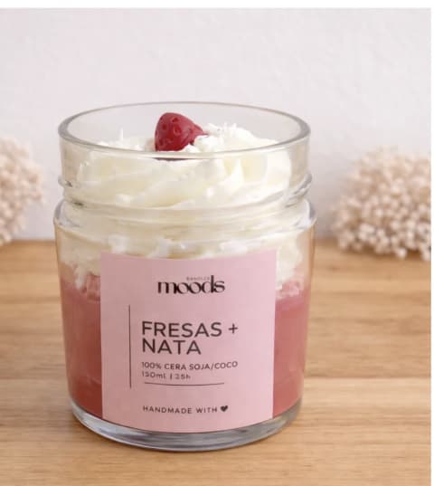 Espelma de Maduixes amb Nata