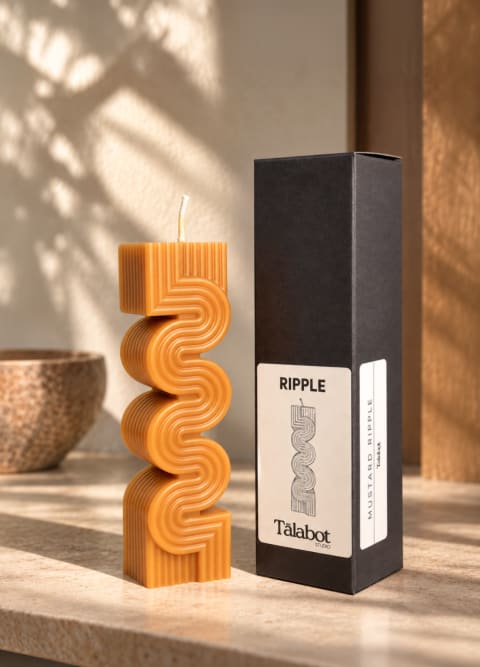Espelma decorativa Ripple