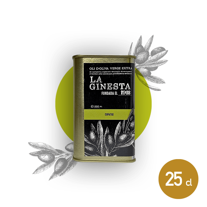 LA GINESTA Llauna Oli d’Oliva Verge Extra (0,25 litres) · CUPATGE
