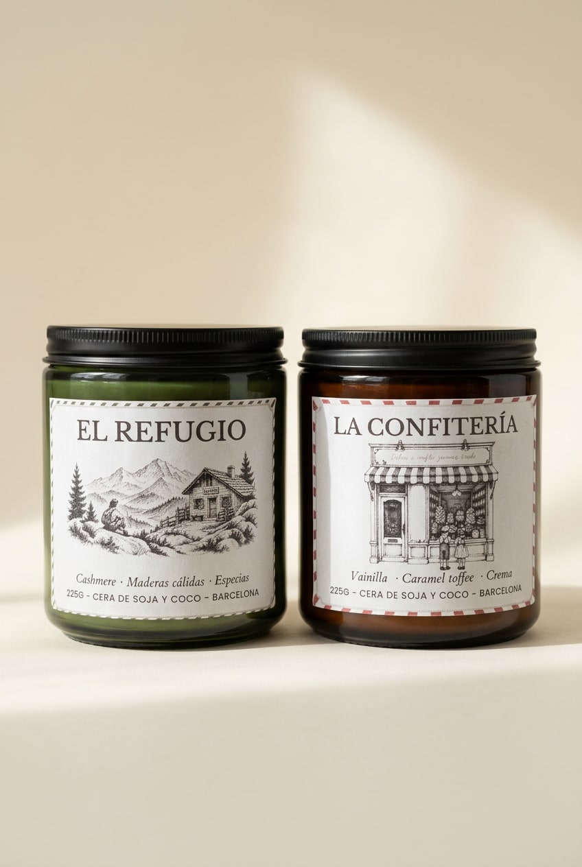 Pack de regal d'espelmes aromàtiques · Duo de Tardor