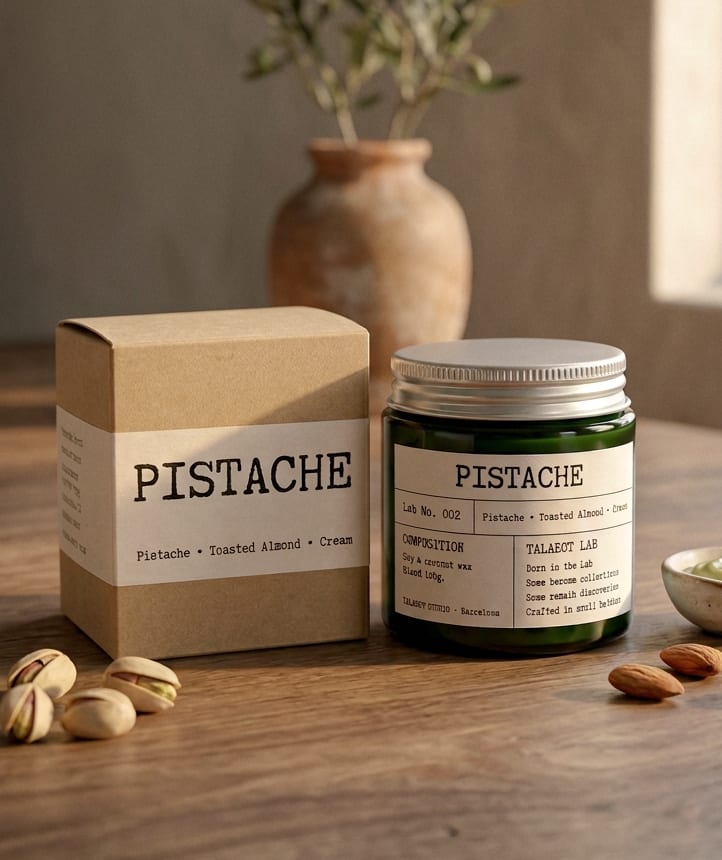 Espelma aromàtica Pistache Lab Núm. 002