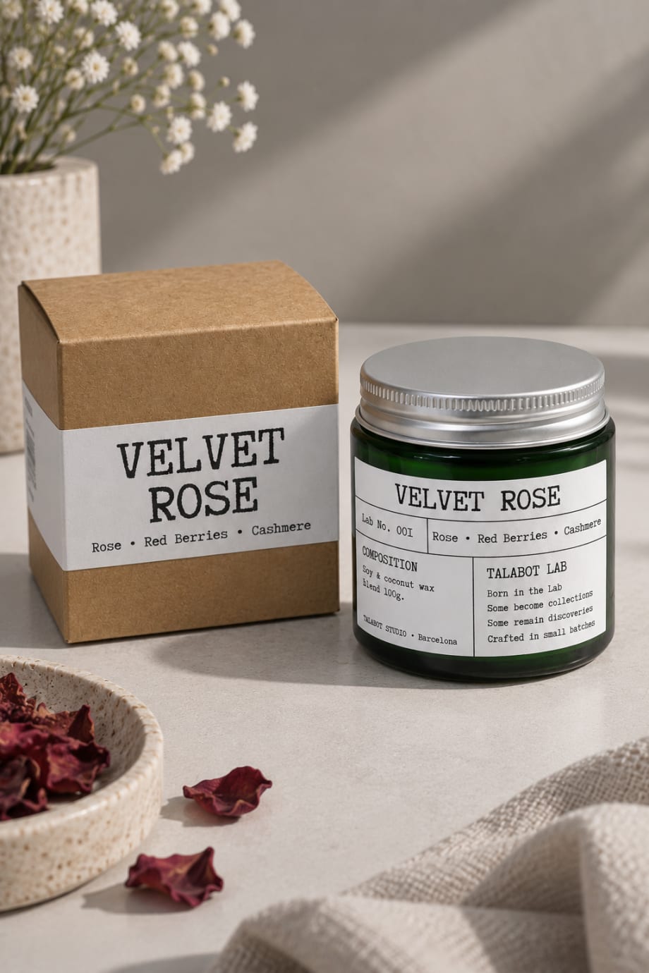 Espelma aromàtica Velvet Rose Lab Núm. 001