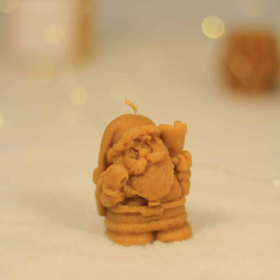 Espelma de cera d'abella en forma de Pare Noel (model 1)