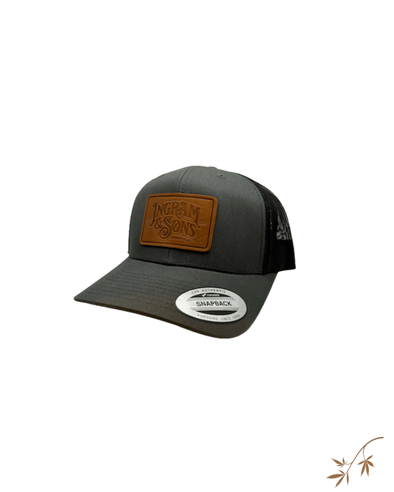 Ingram & Sons | Trucker Hat Leather Patch | Charcoal
