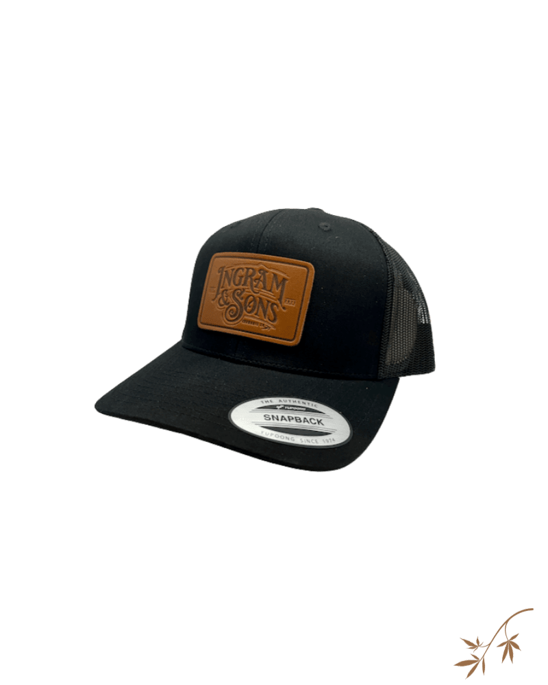 Ingram & Sons | Trucker Hat Leather Patch | Black