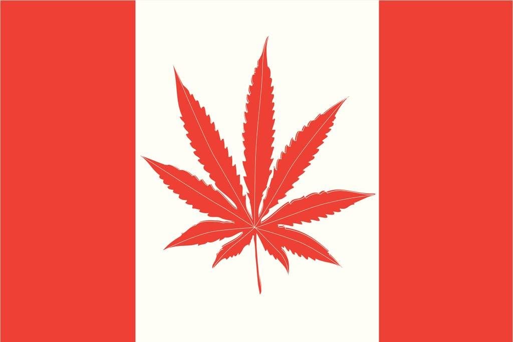Red & White Cannabis Flag