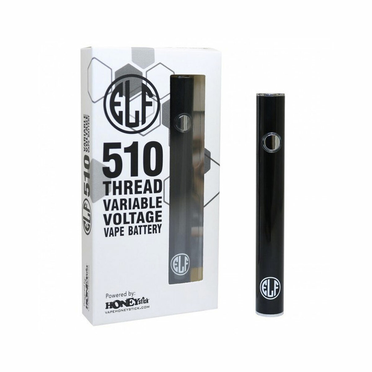 Elf 510 Variable Voltage with Button - HONEYSTICK - Black