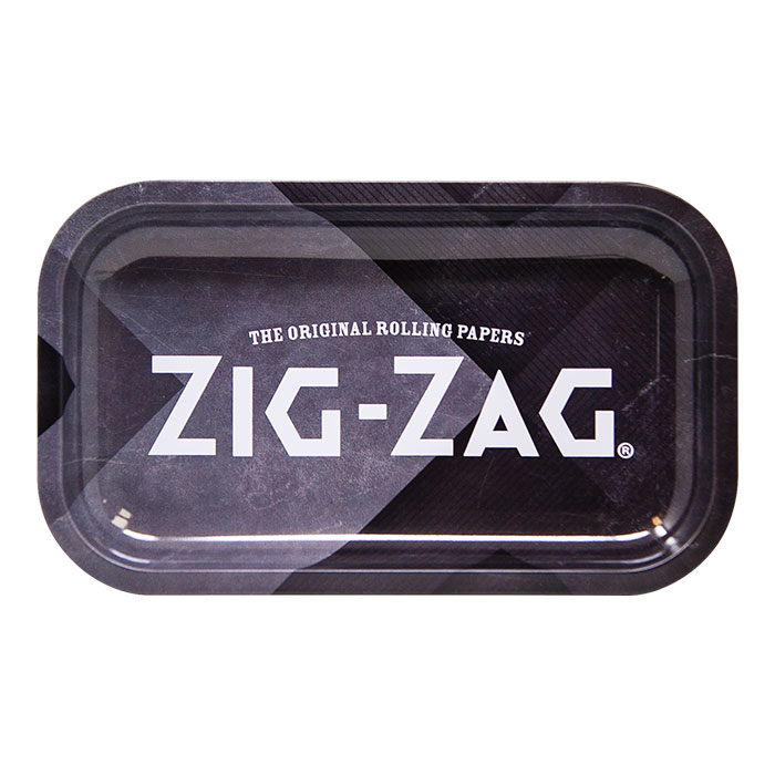 Zig Zag - Black Metal Medium Rolling Tray 