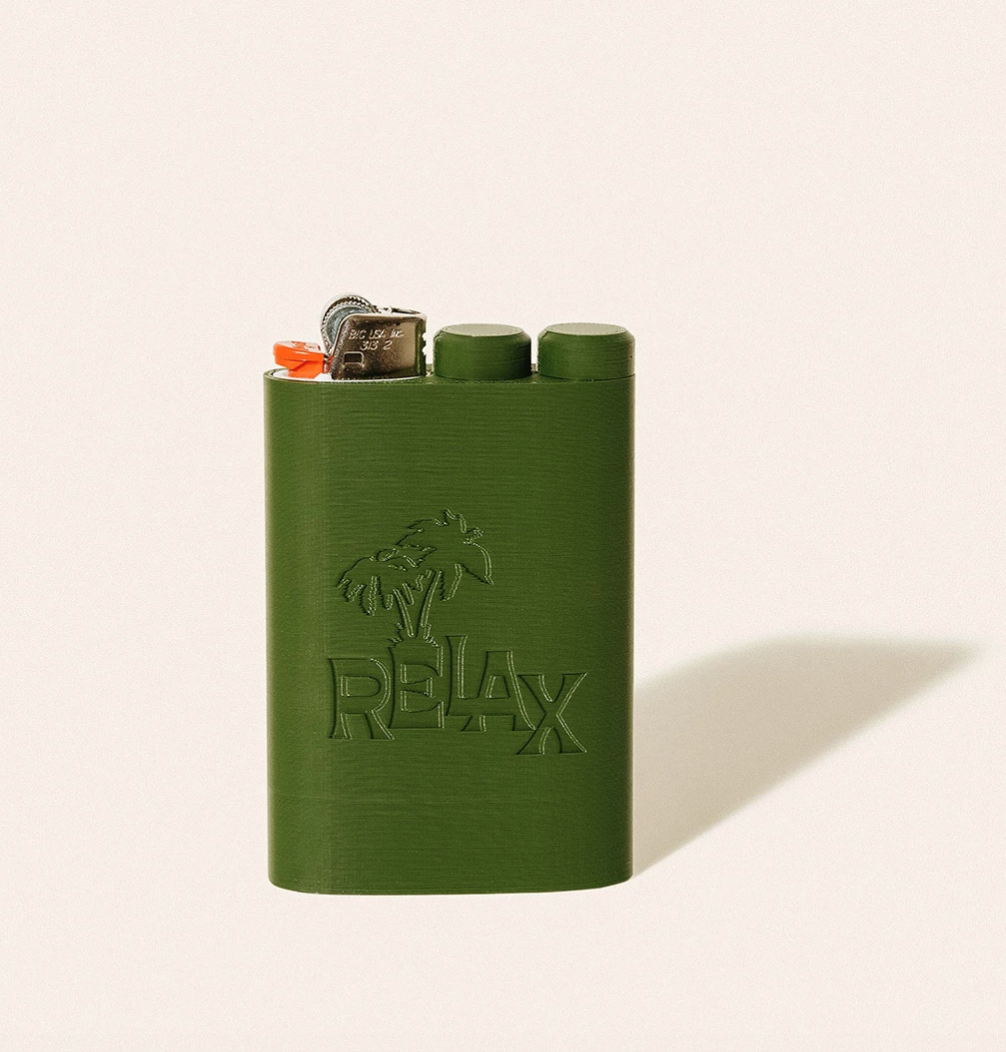 Jointlocker - Pre-Roll and Lighter Case - Double Jointlocker - Green - Relax - 2 Pre-Roll and Lighter Case