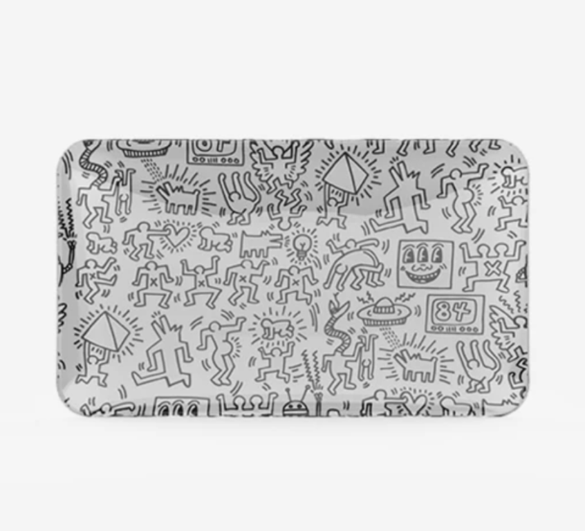 Keith Haring Tray - K. Haring - Black & White Tray