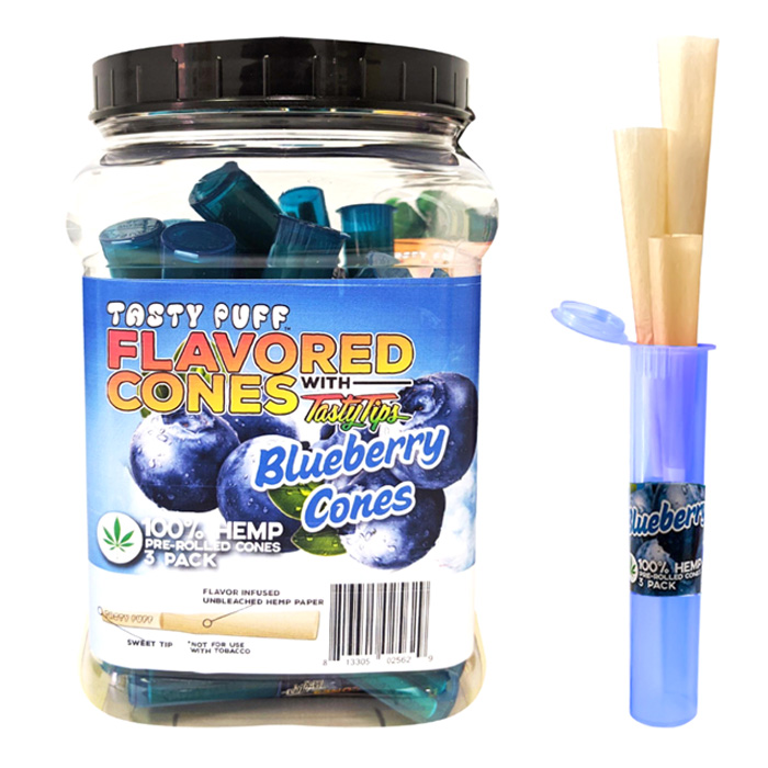 Tasty Puffs Flavored Cones - Blueberry