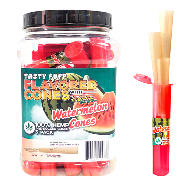 Tasty Puffs Flavored Cones - Watermelon