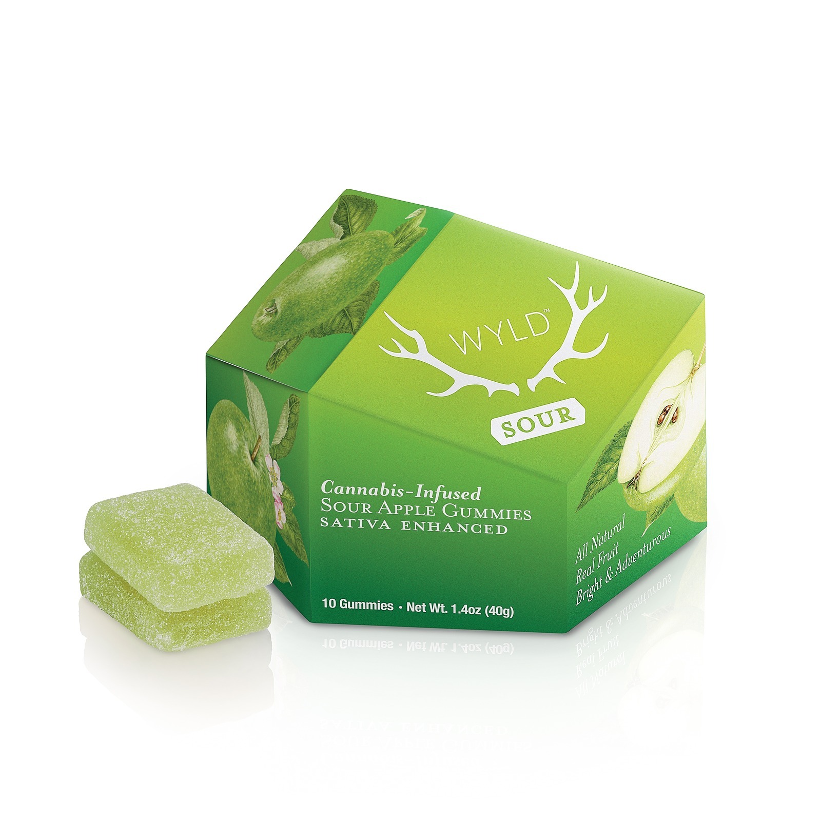 Sour Apple Sativa Gummies  10mg (10)