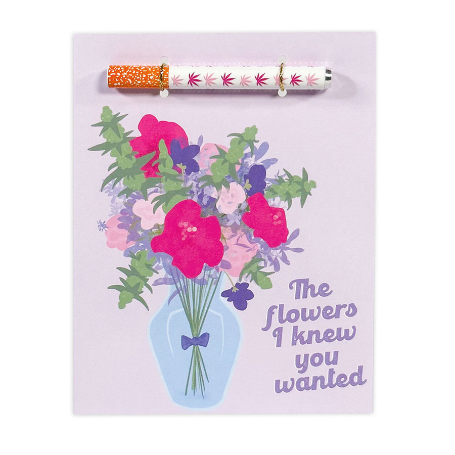 KushKards One Hitter/Joint Holder Greeting Card  KushKards One Hitter Greeting Card Flowers