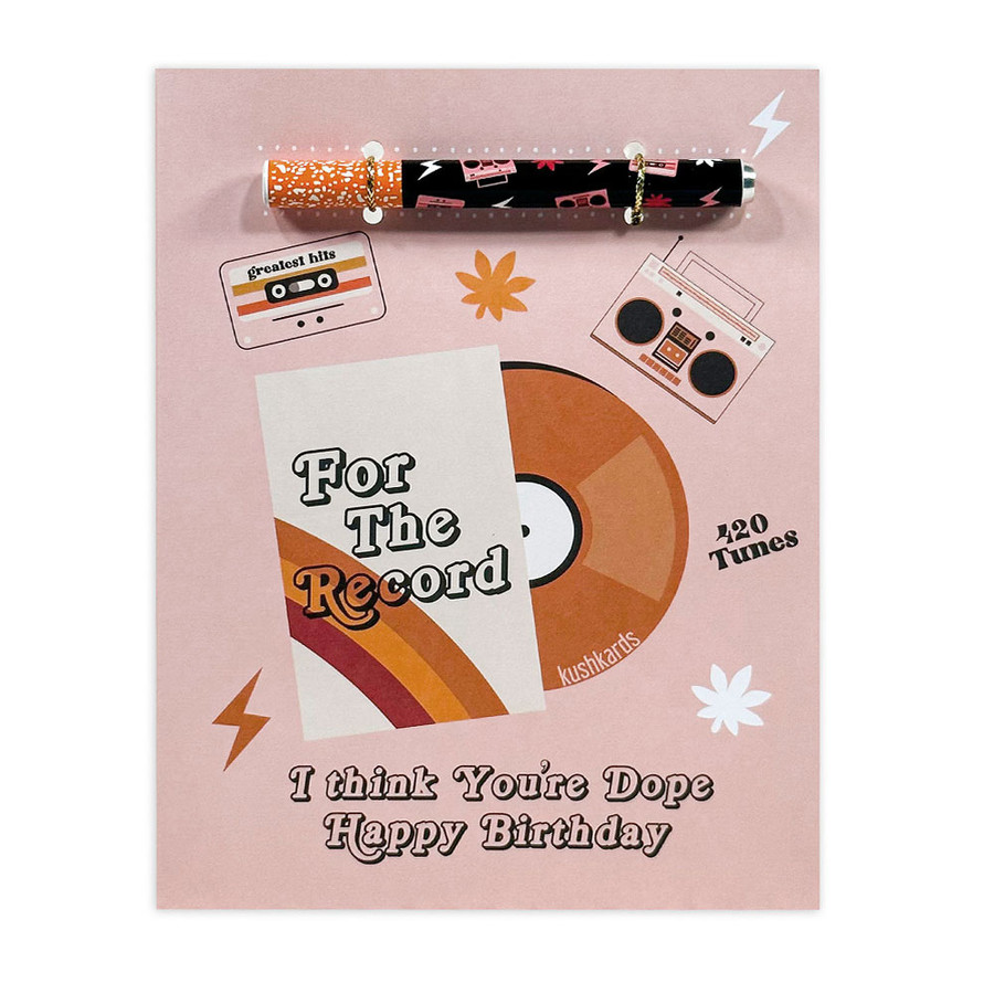 KushKards One Hitter/Joint Holder Greeting Card  KushKards One Hitter Greeting Card For the Record
