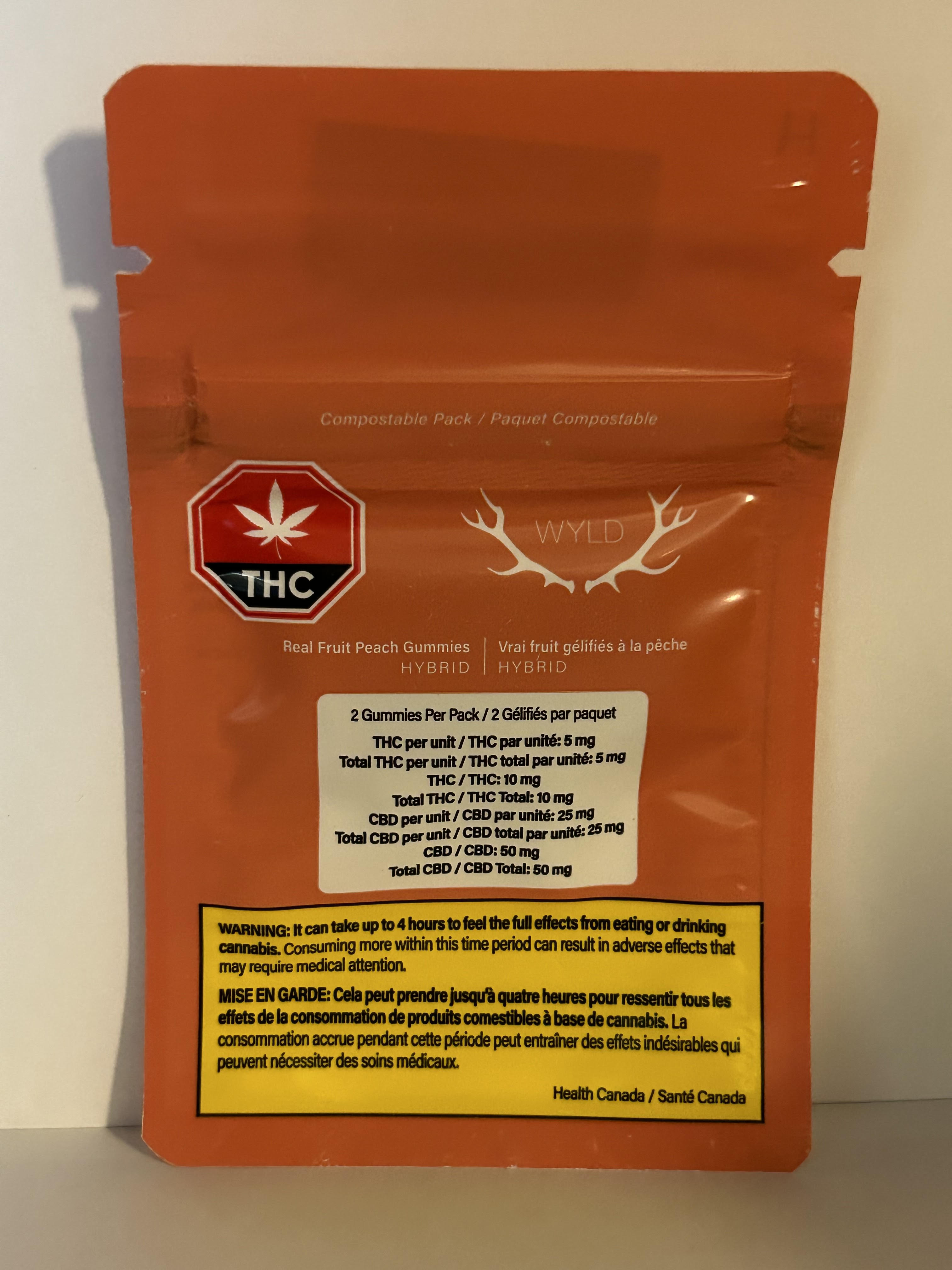 Real Fruit Peach Gummy  5:1 CBDTHC