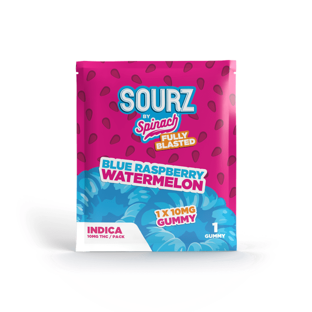 by Spinach  Fully Blasted Blue Raspberry Watermelon Gummy  10mg (1)