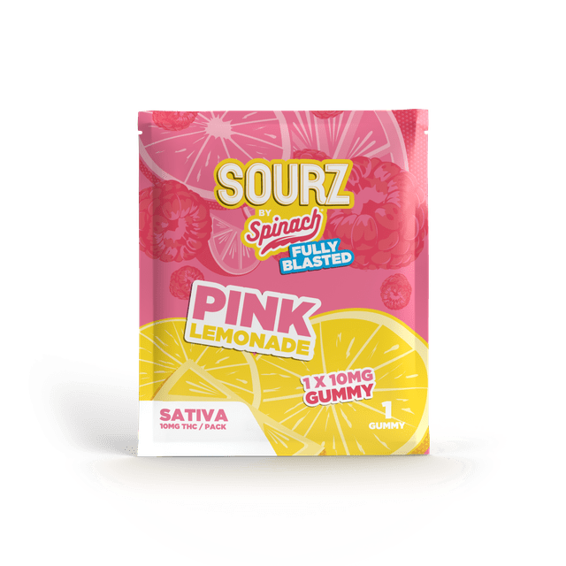 by Spinach  Fully Blasted Pink Lemonade Gummy  10mg (1)