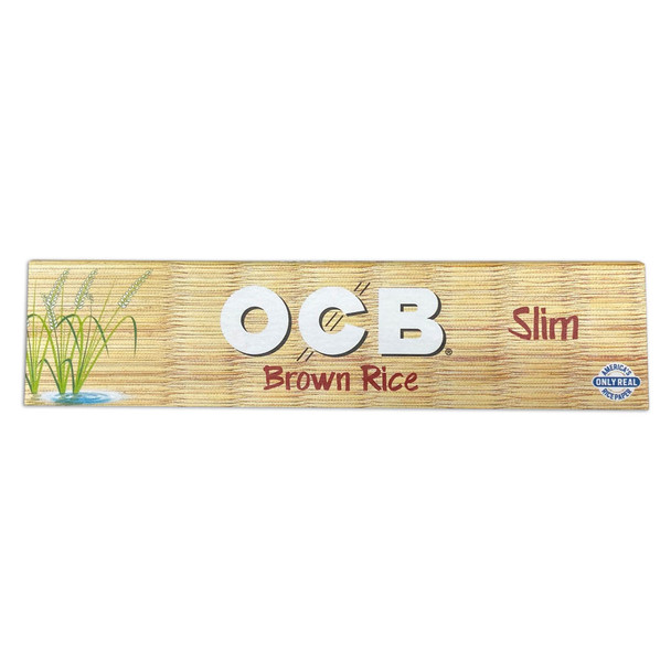 OCB Slim Brown Rice Unbleached Rolling Papers 