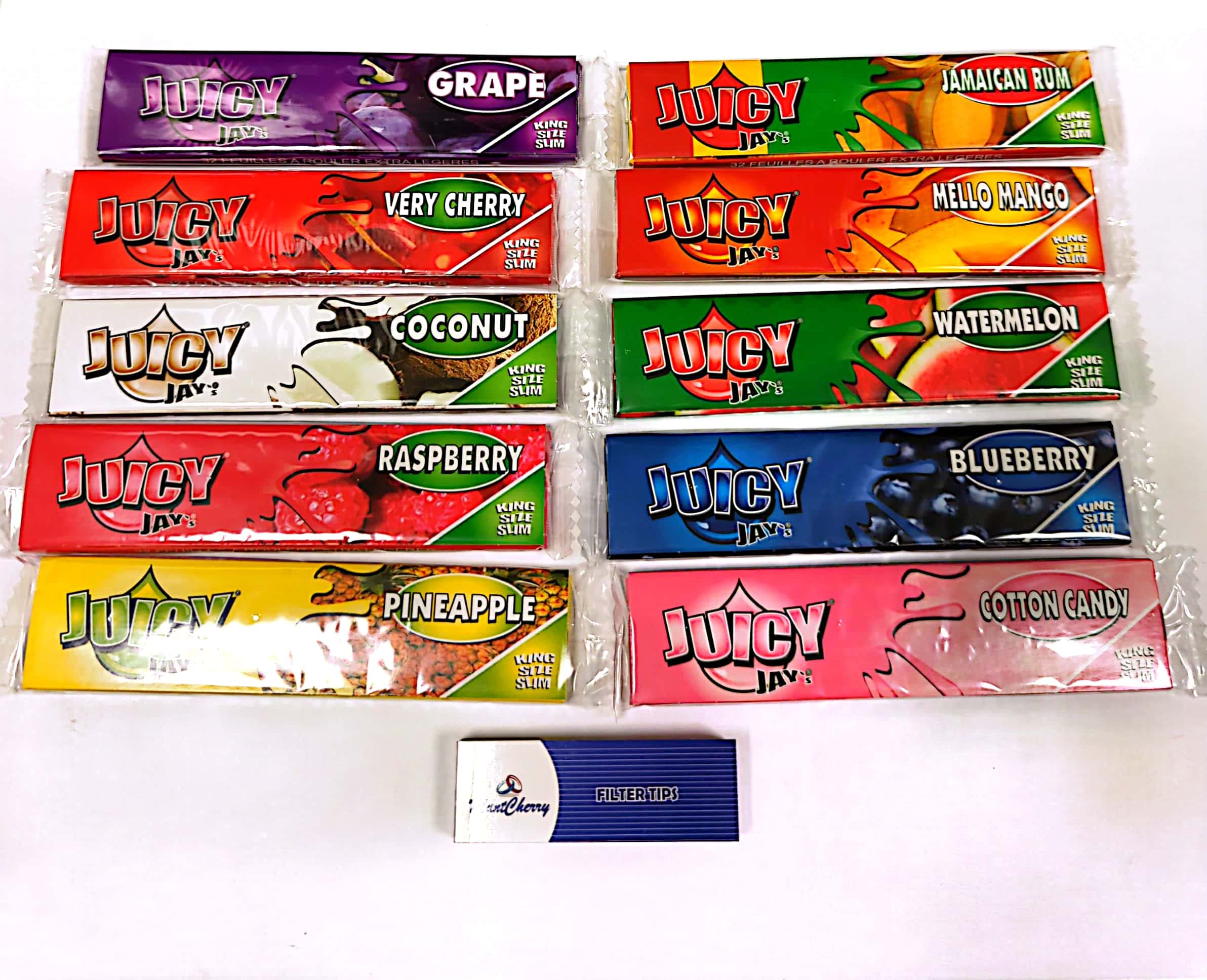 Juicy Jay's  Assorted Flavoured Rolling Paper  Juicy Jays  King Size (Assorted Flavours)